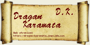 Dragan Karamata vizit kartica